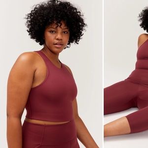 Girlfriend Collective Dylan Bra in Mulberry